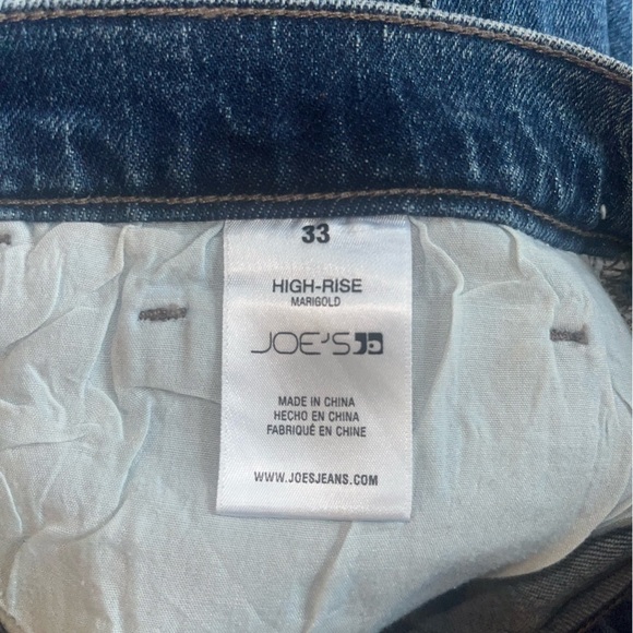 Joe’s Jeans High Rise Marigold Denim Skirt Size 33 – Raw Hem, Front Slit - Picture 4 of 4